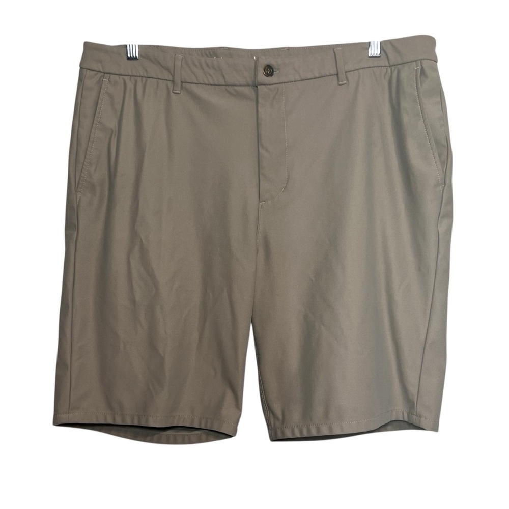Johnnie O Shorts Mens 40 Beige Chino Prep Formance Polyester Golf Pockets Khaki